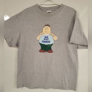Vintage Family Guy Funny Comedy Irony Tee, Delta Pro Weight Heather Gray, Large